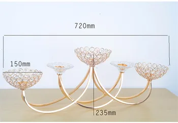 

Wholesale Clear Crystal Glass Ball Centerpieces for Wedding Table with iron chorme