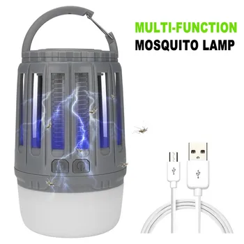 

Multifunction LED Lighting Mosquito Killer Lamp Portable Camping Tent Insect Trap Light USB Rechargeable