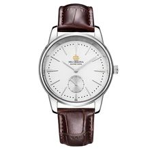 Мужские Ультра-тонкие деловые простые мужские часы ORKINA, модные трендовые повседневные мужские часы, водонепроницаемые кварцевые часы с ремешком