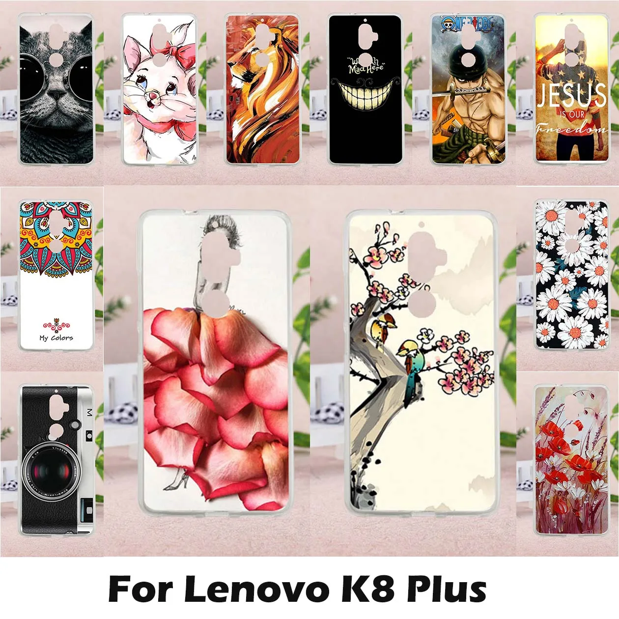 

TPU Cases For Lenovo K8 Plus Case Painted Soft Silicone Fundas For Lenovo k8+ 5.2 Inch Cover Bumper Capa