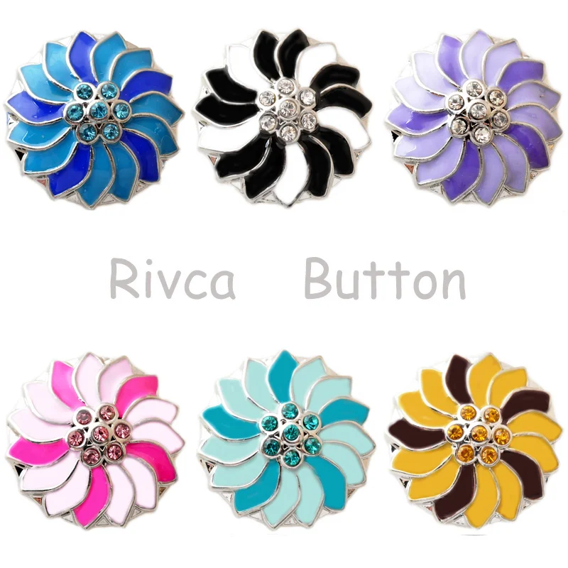 

D02735 mix color flower newest Snap bracelet rivca Snap fit 18mm Snap bracelet women fashion jewelry