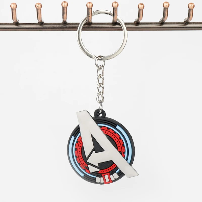 

New Arrivals Marvel captain America keychain The Avengers 4 A logo key chain 3D keyring Men Women fashion Accessories Gift