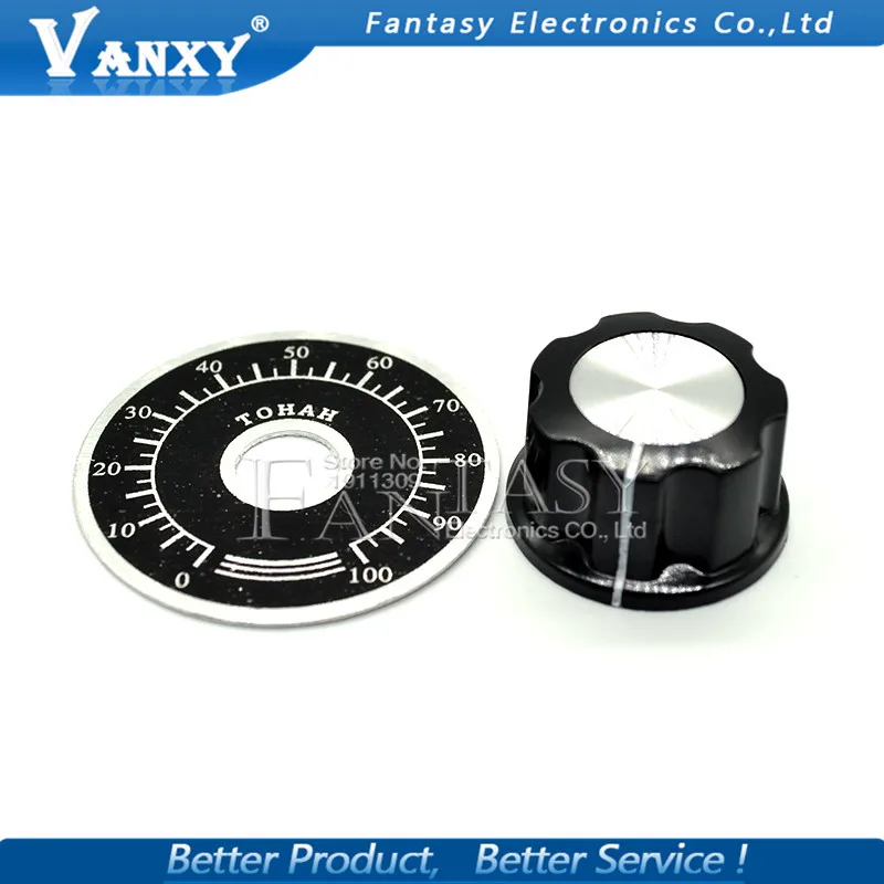 10 Sets A03 Dial Knob Mf Bakelite With Scale Plate Sheet Digital Potentiometer huismerk kopen in de aanbieding
