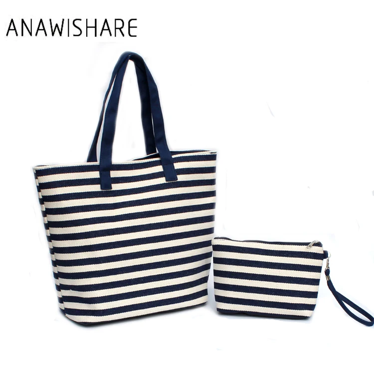 Prix pour ANAWISHARE 2017 Femmes Sacs À Main Toile Dames D'été Sacs De Plage Grand Sac À Bandoulière Rayé Impression Femelle Sacs Bolsa Prix pour ANAWISHARE 2017 Femmes Sacs À Main Toile Dames D'été Sacs De Plage Grand Sac À Bandoulière Rayé Impression Femelle Sacs Bolsa