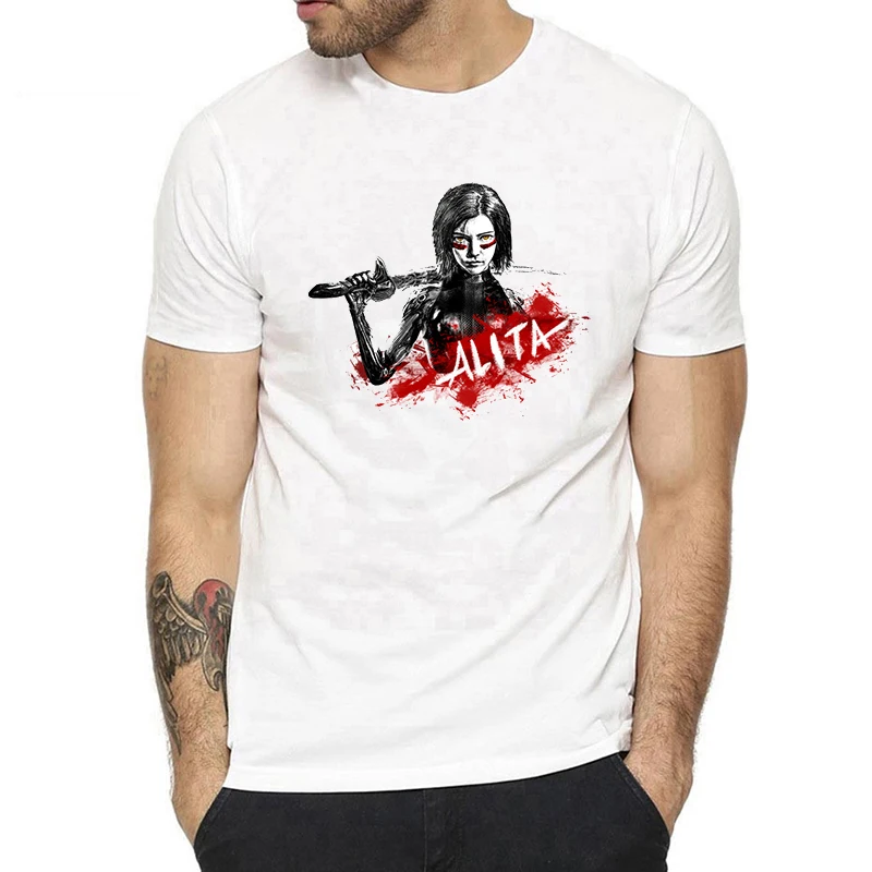 

NEW Movie Battle Angel Alita Gunnm Gun Dream Hip Hop Funny T-shirt Rock Anime Fashion Unisex MenTop Tee Camisetas Hombre