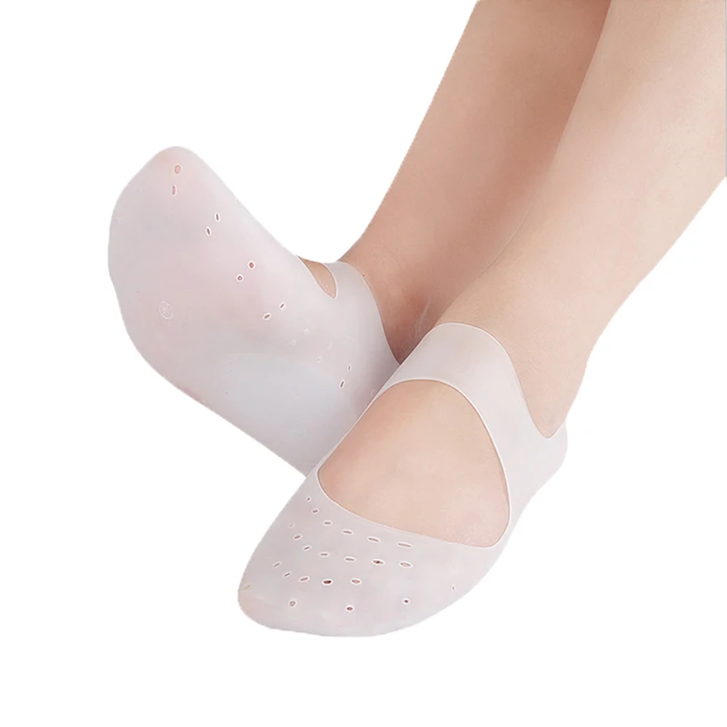 1 пара силиконовых увлажняющих носков, дышащие носки для защиты стопы, гелевый вкладыш