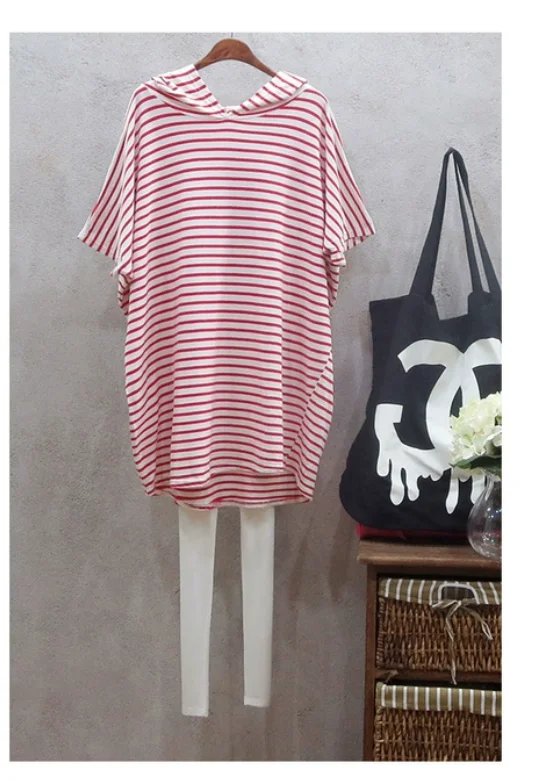 

2019 New Fashion MAGGLE'S WALKER Summer Stripe Maternity T-shirt Clothes Pregnancy Tees Casual Short Sleeve Pregnant Women Dress