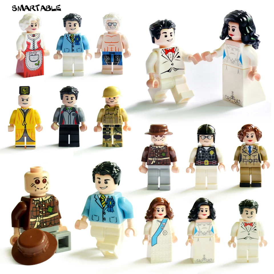 

Smartable 12pcs Figures Building Blocks Brick Set Toys For Children Compatible Legoing City Figure Soldier 12 Occupations Gift