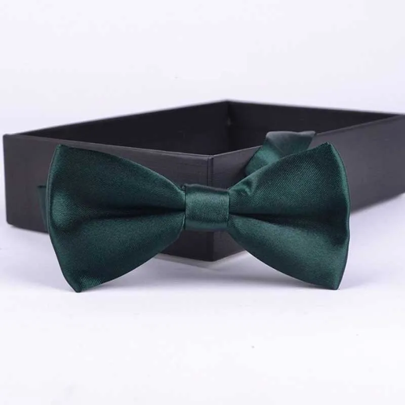 Галстук-бабочка для мужчин и детей, Официальный галстук для мальчиков, мужской модный деловой Свадебный галстук-бабочка, мужская рубашка Krawatte, мужские галстуки, подарки - Цвет: Kid Dark Green