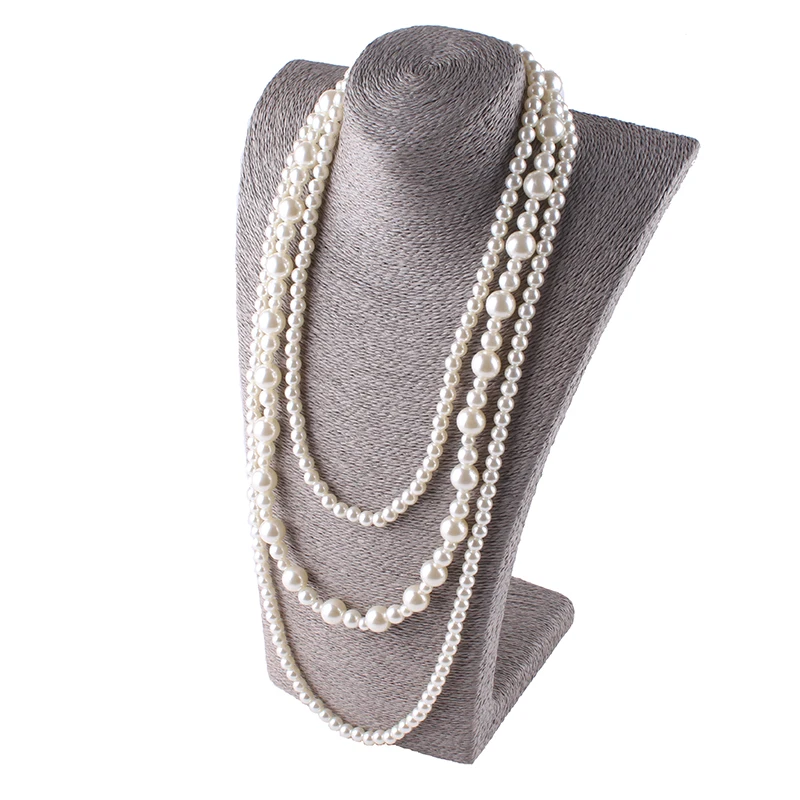 Женское многослойное ожерелье с жемчугом на цепочке|chain necklace|pearl necklacenecklaces for women |