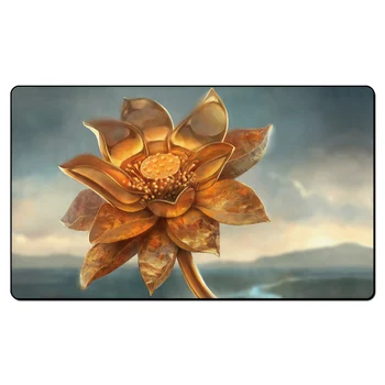 

(Golden lotus) Board Games Playmats, Magical Card The Games Gathering Play Mat, Custom Design With Free Gift Bag