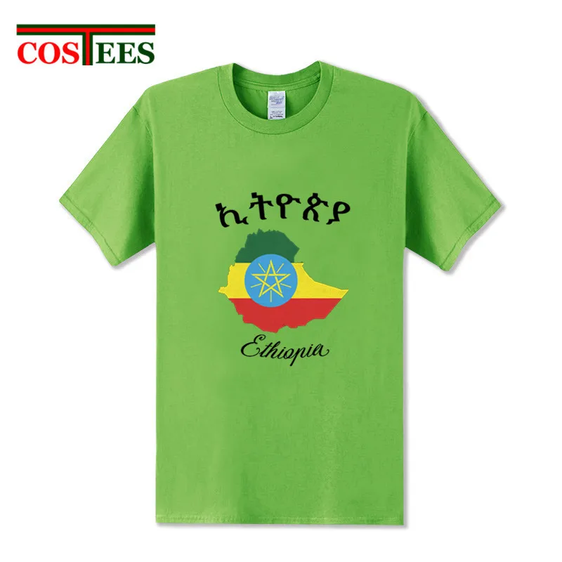 Молодежный с коротким рукавом футболки Эфиопия карта футболки homme Эфиопии иудейский Семья футболка хлопковый свитшот для взрослых patriot футболка - Цвет: 28