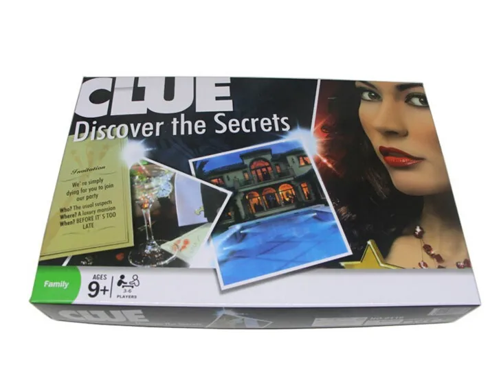 Cluedo Suspect Clue Откройте для себя тайну настольной игры Suspect настольная игра британский английский версия