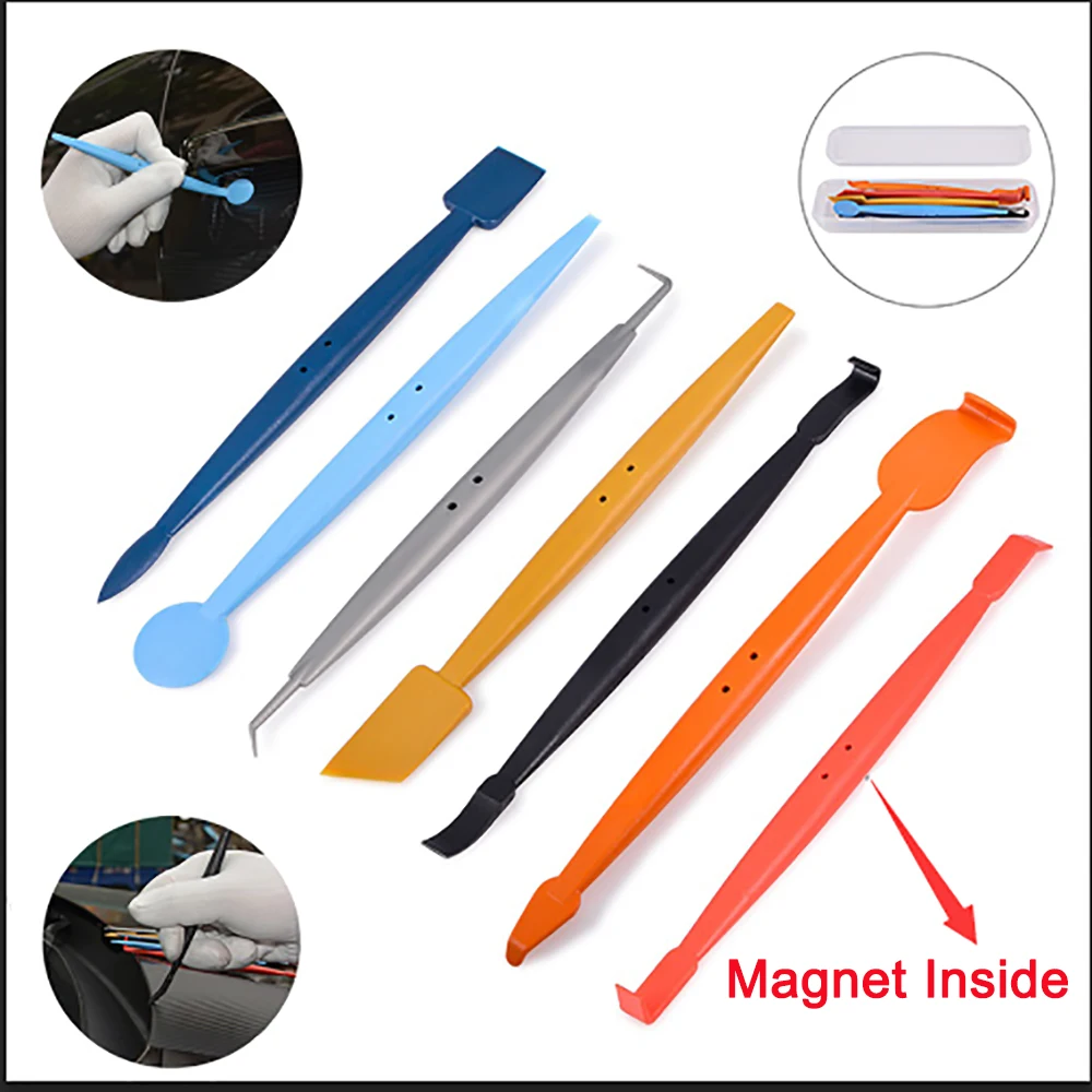EHDIS 7pcs Sticker Old Glue Remover Magnetic Squeegee Kits Vinyl Film Car Wrap Strong Magnet Cleaning Scraper Window Tints Tool EHDIS 7pcs Sticker Old Glue Remover Magnetic Squeegee Kits Vinyl Film Car Wrap Strong Magnet Cleaning Scraper Window Tints Tool