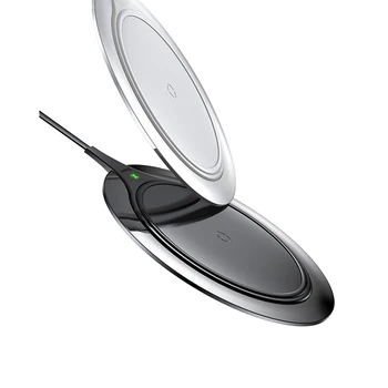 

Ultra-Thin Full Metal Can Be Charged With Shell Comes With 1.2 Meter Line Wireless Charger For iPhone 8 PLUS X Battery Charger