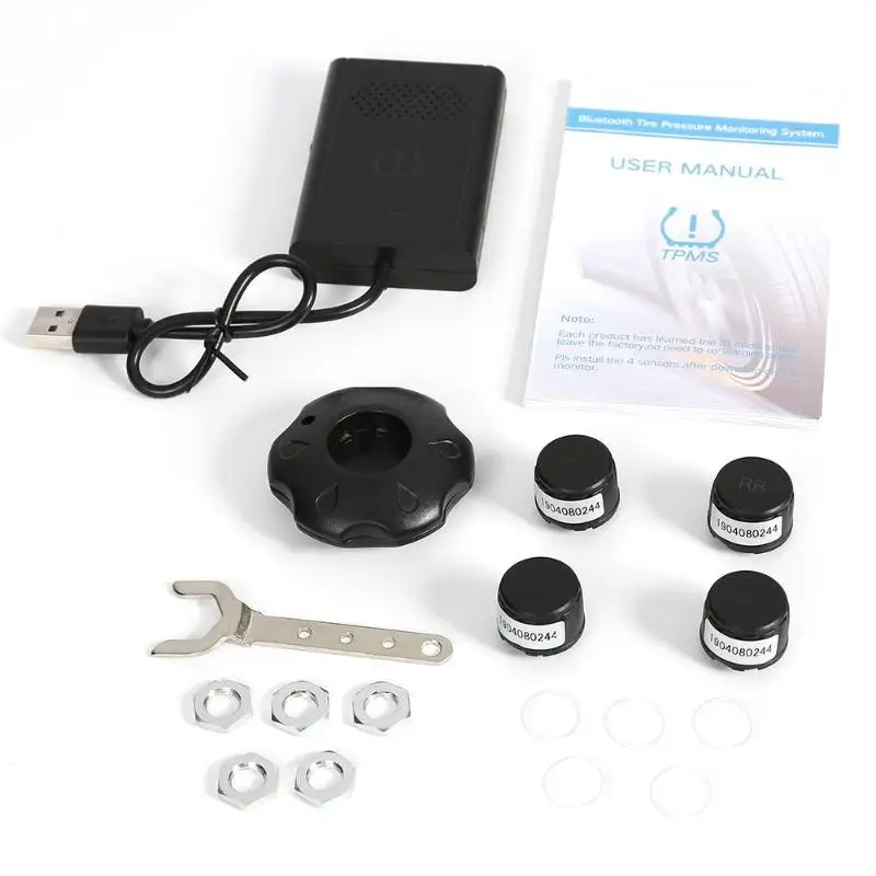 USB автомобильный TPMS система контроля давления в шинах с 4 внешними датчиками/внутренними датчиками для Android навигации Автомобильный плеер