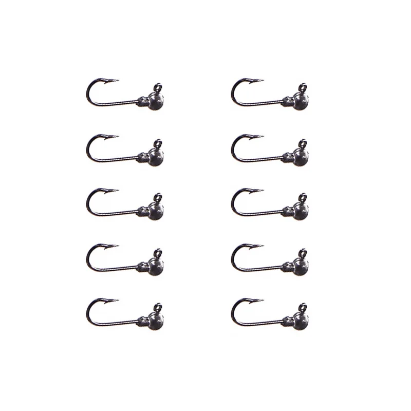 

10PSC/Lot New High Quality 0.9g 2.2cm Lead Head Hook Jigs Bait Fishing Hooks For Soft Lure Fishing Tackle