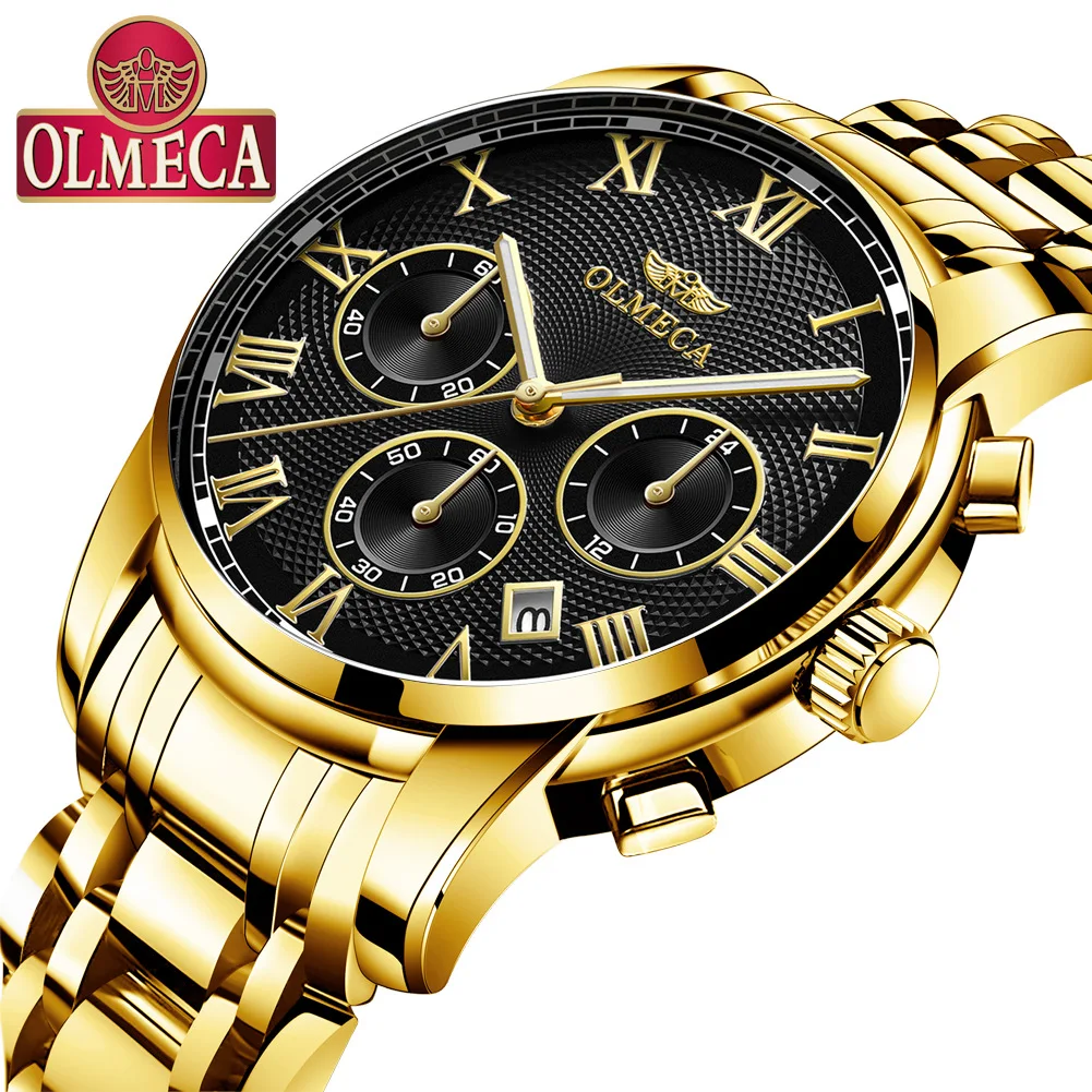 

Three-eye six-pin multi-function waterproof watch for men's quartz watch Roman scale watch business watch