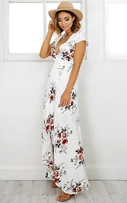 button split front flare maxi dress