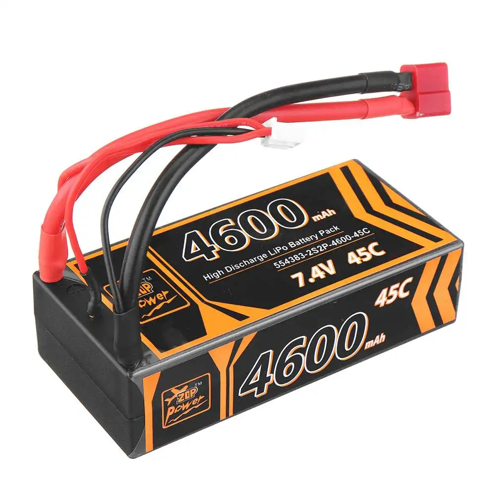 ZOP power 7,4 V 4600 mAh 45C 2 S Lipo battery T Plug для радиоуправляемого автомобиля RC Дрон FPV RC пульт дистанционного управления игрушки запасные части Аксессуары