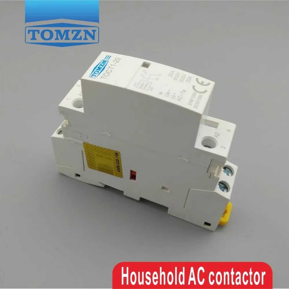 1 шт. TOCT1 Американская классификация проводов 2р 20A 220 V/230 V 50/60HZ Din rail бытовой ac Контактор В соответствии с стандартом 2NO