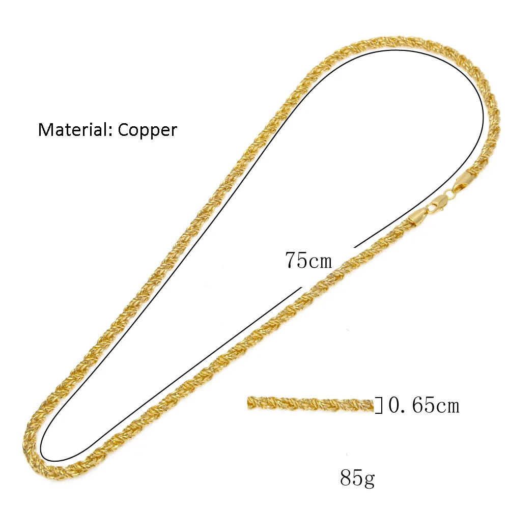 Толстые 6,5 мм шипы Веревка Цепь желтое золото заполненная медь мужская длинная витая ожерелье новые модные аксессуары