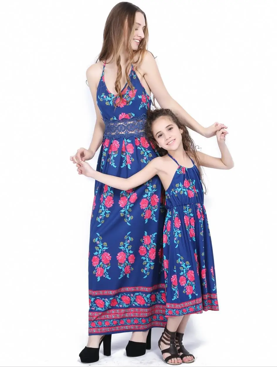 Летние Семейные комплекты, платье для мамы и дочки, полосатые платья для мамы и дочки, детская одежда с короткими рукавами - Цвет: 11