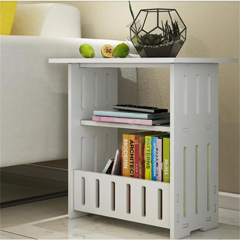 44x30x48CM Modern Wood Bedside Table Sofa Side Coffee Table Living Room Storage Cabinet