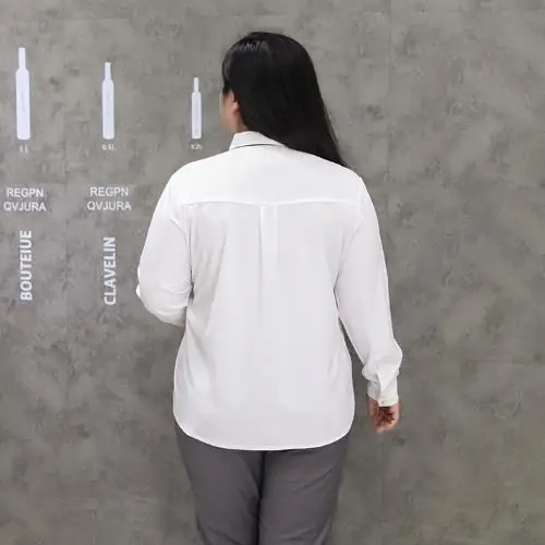 Ретро Женские Blusas рубашки Плюс Размер Женская одежда белая кружевная формальная blusas рубашка Женская офисная одежда рубашка с длинными рукавами M320