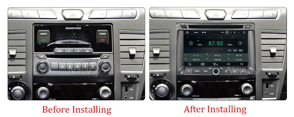Perfect Android9.0 2G RAM 16G ROM Car multimedia player for SsangYong Rexton 2005-2018 Rodius/stavic 2004 Car radio fm cassette 5