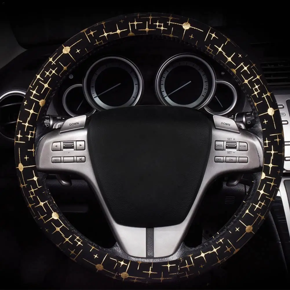 

38cm Vehicle Steering Wheel Cover Protection Ventilated Sweat-absorbent Anti-skid Auto Car Steering Wheel Cover Car Styling