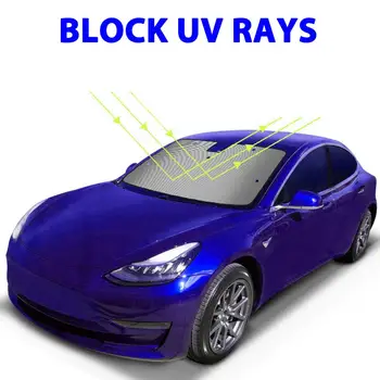 

1 set Tesla Model 3 Sunshade,Front Windshield Sunshade,Block UV Rays and Sun Protection