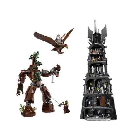 

16010 2430Pcs Lord of the Rings The Tower of Orthanc Dumbledore Model Building Block Bricks Compatible With Legoings 10237