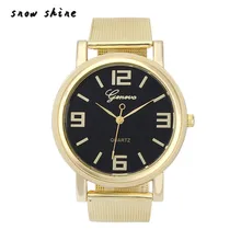 snowshine 10xin font b Luxury b font Women Stainless Steel Mesh Quartz Wrist Watch free shipping