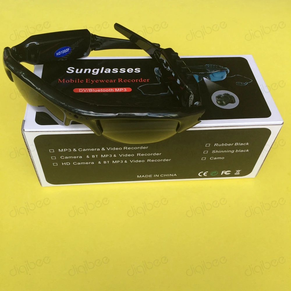 Мульти-Функция MP3 Bluetooth гарнитура наушники с микрофоном солнцезащитные очки Камера 1080 P цифровой видео Регистраторы мини Камера очки