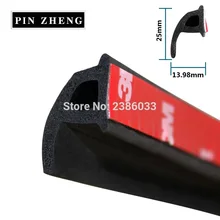 1 Meter P Type 3M Car Motor Door Seal Strip Weatherstrip Rubber Seal Sound Insulation Weatherstrip