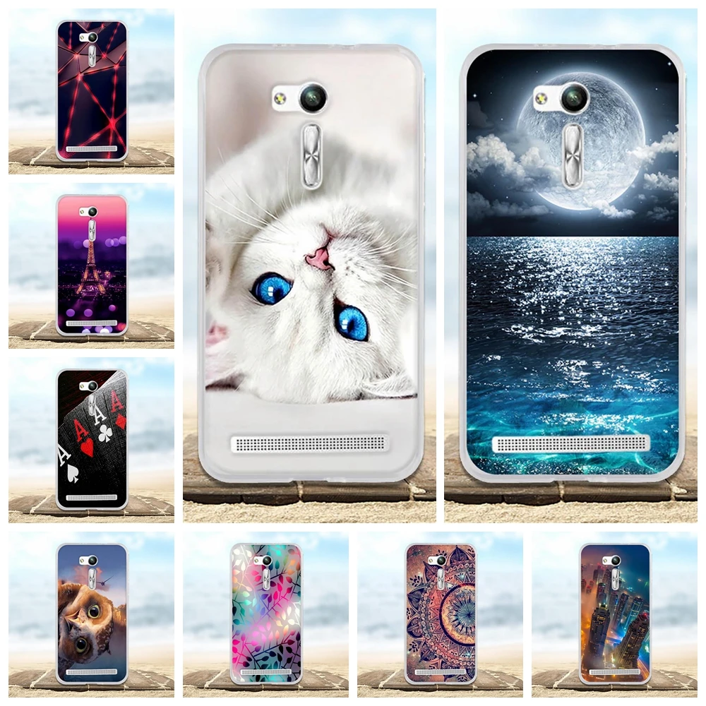 ZB552KL Case For Asus Zenfone GO Phone Cases 3D Cat Cute Fundas Coque Soft Silicone TPU Bags Shell Cover | Мобильные телефоны и