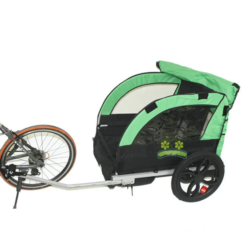 

2 Kids/child Bicycle Tow Behind Trailer, Baby Stroller Bike Tricycle Of Double Seat, Aluminum Alloy Frame And Air Wheel