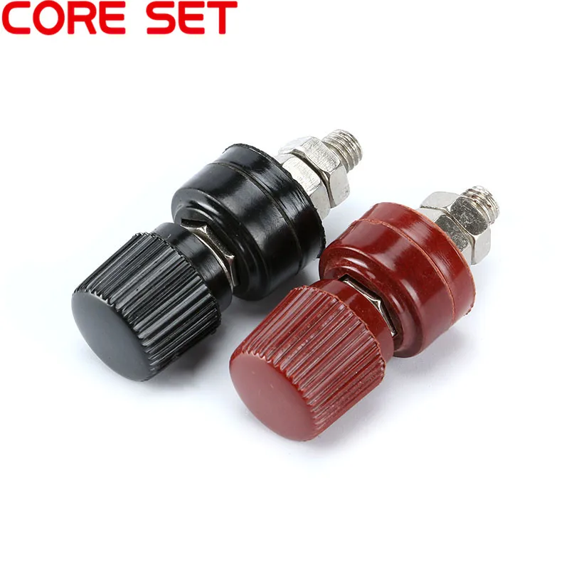 

5PCS/Lot 333 Terminal 6mm Screw M6 Power Supply Terminals Binding Post Industrial Terminals Inverter Clamps Red Black connector