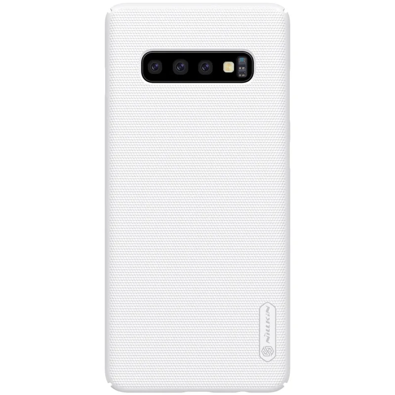 Белый Для samsung Galaxy S10 чехол Nillkin Ультра Тонкий Жесткий ПК задней обложки Super Frosted Shield для samsung S10 случае Coque телефона - Цвет: Белый