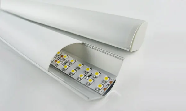0-300 см алюминиевый угловой Макси светодиодный профиль с торцевыми крышками и матовым, опаловым и прозрачным диффузором