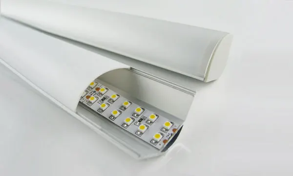 

0-300cm Aluminum Corner MAXI LED Mounting Profile with End Caps And Frosted, Opal And Clear Diffuser, Free Shipping