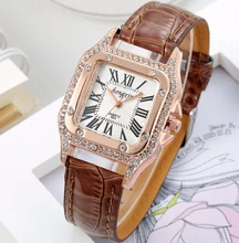 2017 Fashion Square Reloj de Pulsera de Las Mujeres Señoras de Los Relojes de Marca de Lujo Famoso Reloj de Cuarzo Mujer Reloj Relogio Feminino Montre Femme
