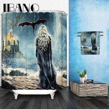 

Game of Thrones Shower Curtain Pattern Customized Shower Curtain Waterproof Bathroom Fabric 60x72" Shower Curtain For Bathroom