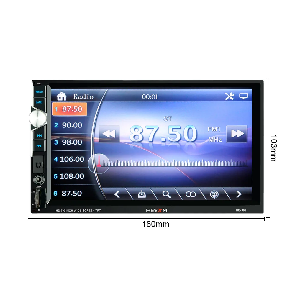 AIYIMA 7 &quot2 Din Universal MP5 плеер HD цифровой Дисплей Bluetooth мультимедийный видеоплеер USB AUX