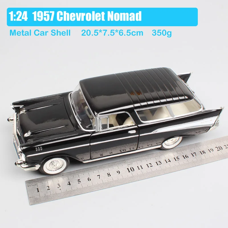 1/24 масштаб винтажный Старый Шевроле Nomad вагон автомобили 1957 Diecasts транспортные средства игрушки модели реплики для коллекционирования мальчик