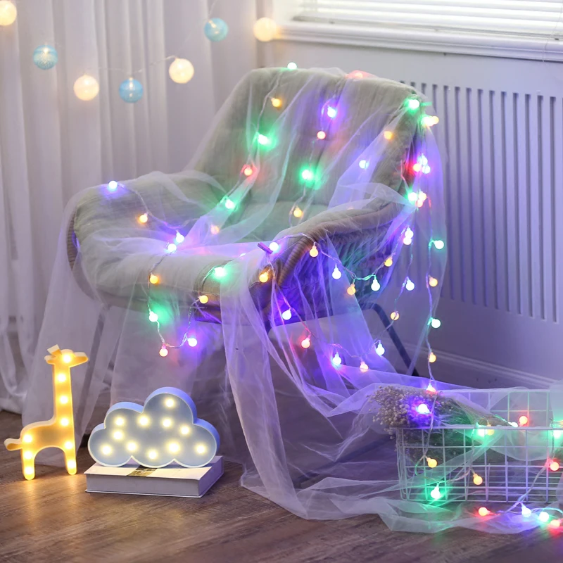 DIDIHOU 10 м/100 светодиодный шар-гирлянда, светодиодный свет, сказочный праздничный свет, вечерние украшения на Рождество и свадьбу