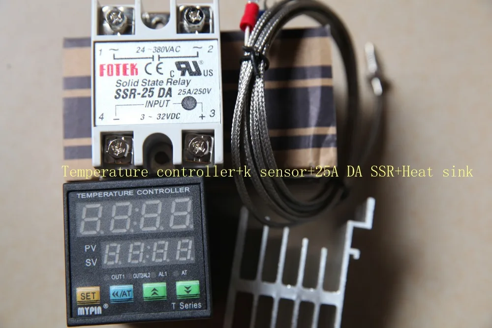 K Sensor 80A SSR Digital F/C PID Thermostat Temperature Controller TA4-SSR