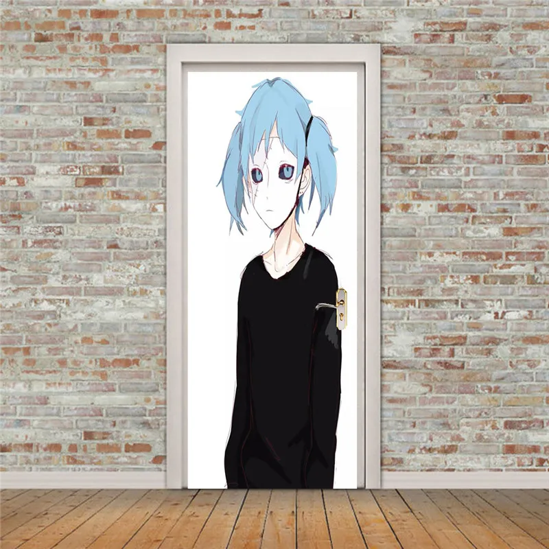 

Cartoon Door Sticker Sally Face European And American Cartoon Design Door Sticker Is Used For Wall Bedroom Door Decoration