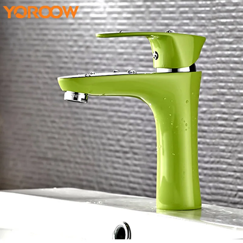 

Washbasin Rose Golden White Green Basin Faucets Bathroom Mixer Bath Taps Waterfall-faucet Modern Hose Wall Sink Copper AWN0033
